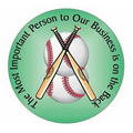 Baseballs & Bats Photo Hand Mirror (2.5" Diameter)